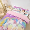 thumbnail image 3 of Erosebridal Kawaii Unicorn Kids Twin Bedding,Dreamy Princess Style Duvet Cover Set For Girls,Reversible Pink 2 Pieces,No Comforter, 3 of 6