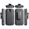 thumbnail image 6 of Nakedcellphone Case with Clip compatible with Kyocera Duraforce Pro Phone, Slim Ribbed Kickstand Cover and [Rotating/Ratchet] Belt Hip Holster Combo for E6810, E6820, E6830, E6833, E6800, 6 of 7