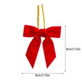 thumbnail image 2 of Small Velvet Christmas Bows 24 Pcs 3.15x3.17 Inch Mini Red Velvet Bows for Christmas Tree Wreath Gift Wrapping Crafts Wedding Party Treat Bags Home Decorations, 2 of 6