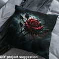 thumbnail image 2 of Castle Fairy Teens Red Rose Fabric by the Yard 1 Yard,Gothic Style Home Decor Fabric by the Yard,Chic Flower Room Decor Fabric by the Yard,Luxury Bedroom Decor, 2 of 6