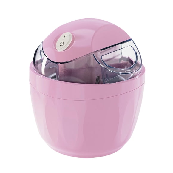 Luzkey Electric Ice Cream Maker Freezer Bowl Easy to Clean Slush Machine 500ml Capacity Compact Household Dessert Appliance for Kids Pink
