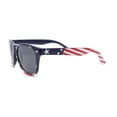 thumbnail image 3 of Kids Size Patriotic American USA Flag Print Classic Hipster Horn Rim Plastic Sunglasses Flag Arm, 3 of 4