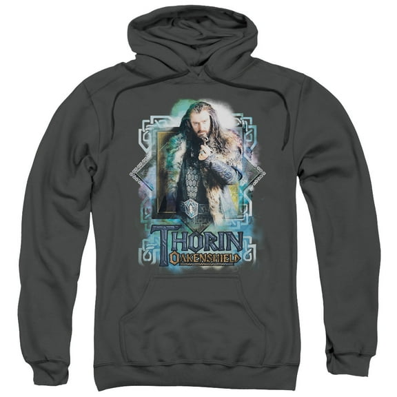 The Hobbit Thorin Oakenshield Adult Pullover Hoodie Sweatshirt Charcoal