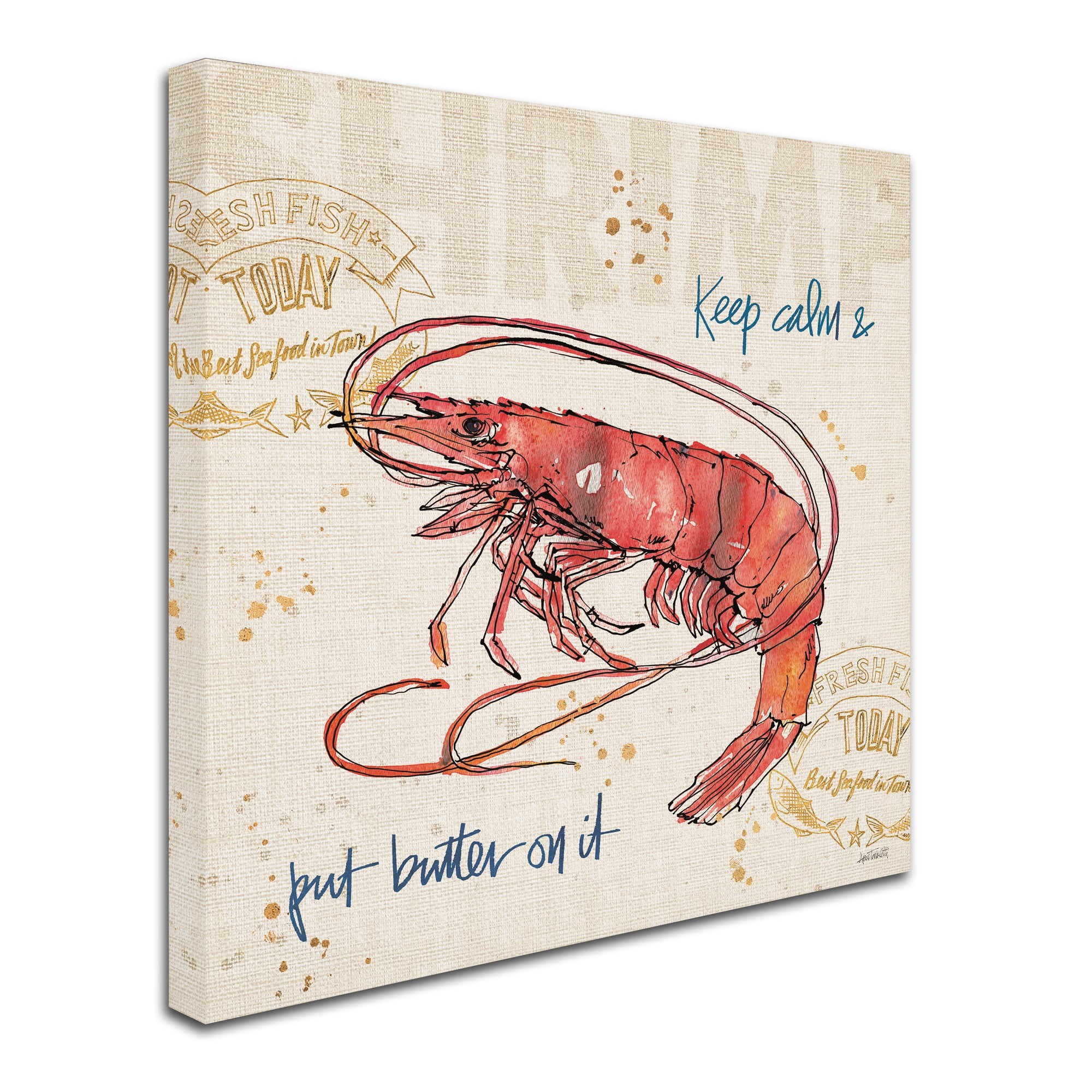 Trademark Fine Art 'Coastal Catch IV' Canvas Art by Anne Tavoletti
