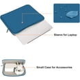 thumbnail image 2 of Mosiso 13.3 inch Laptop Sleeve for MacBook Pro 14 inch M4 M3 M2 M1 Lenovo Dell HP Asus Acer, Protective Neoprene Notebook Bag with Small Case, Lake Blue, 2 of 8
