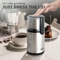 thumbnail image 3 of Kaffe Electric Blade Coffee Grinder w/Removable Cup. 4.5oz 14-Cup Capacity. Cleaning Brush Included. Perfect Grinder for Coffee, Tea, Spices, Corn, Herbs. (Stainless Steel), 3 of 6