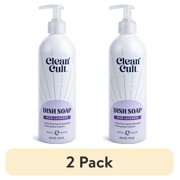 (2 pack) Cleancult Dish Soap, Refillable Aluminum Bottle, Fresh Rain, 16 fl oz