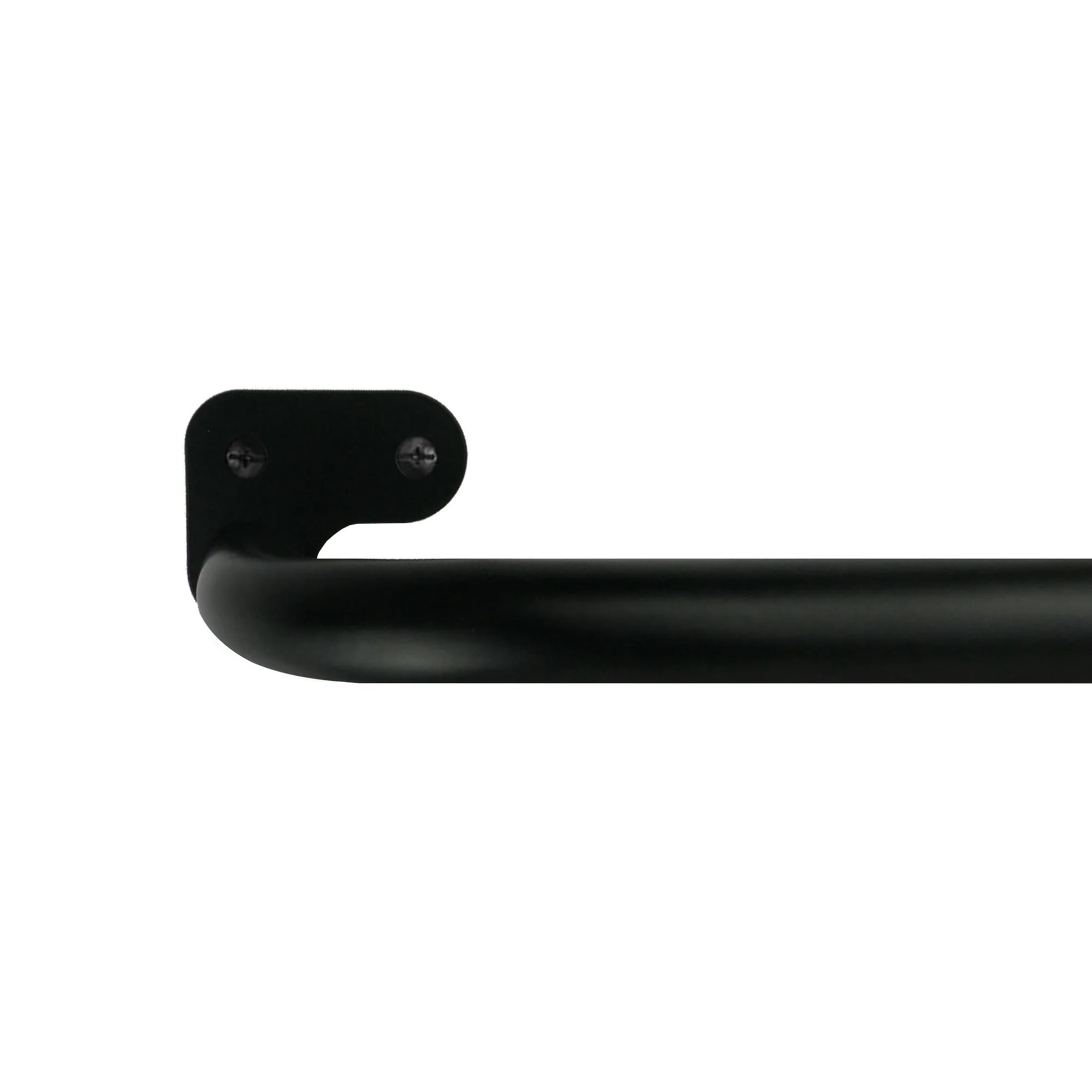 Mainstays 3/4" Matte Black Room Darkening Adjustable Wrap Curtain Rod, 30-84"
