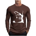 thumbnail image 2 of DayScoop Mens Halloween T-Shirt Long Sleeve T Shirt Big & Tall Fashion Fall Casual Print Sports Round-Neck Tops Plus Size, 2 of 5