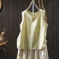 thumbnail image 6 of dgysar Women's Cotton Linen Camisole, Loose Fit Sleeveless Versatile Bottoming Top with Pocket Yellow size M, 6 of 6