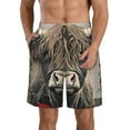 thumbnail image 1 of Balery Butterfly Cow With Flowers Traje de Baño Estilo Hawaiano para Hombre, Shorts de Secado Rápido con Bolsillos-Large, 1 of 6