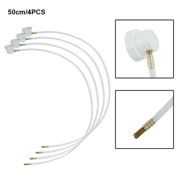 Leye Spray Can Replacement Straws Flexible Spray Can Straws White Plastic Extension Straws, 19.68 Inches, 4 Count