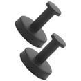 thumbnail image 4 of FOMIYES Set of 2 Single Stainless Steel Hooks, Black, Wall Mount Hooks 5.80 x 5.40 x 5.40 CM for Home and Office, 4 of 8