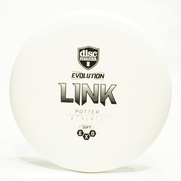 Discmania Evolution Exo Soft Link Disc Golf Putter & Approach Disc, Pick Color/Weight [Stamp & Exact Color May Vary] White 173-174 grams
