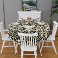 thumbnail image 2 of Zebra and Leopard Print Pattern Round Tablecloth 60"x60",Wrinkle Wipeable Table Cloth for Kitchen Dining Room Picnic Patio Party, 2 of 6