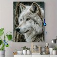 thumbnail image 4 of White Wolf Snow Canvas Art Print, Nature Landscape Wall Art, Ready to Hang Wrapped Canvas for Home Decor, 4 of 8