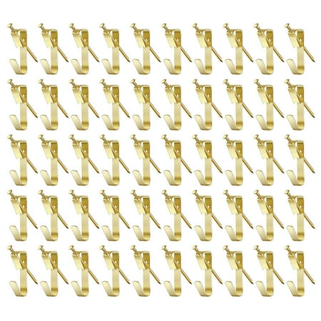 

NUOLUX 50 Pcs Picture Hangers Picture Hanging Hooks Heavy Duty Hangers with Nails