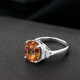 thumbnail image 4 of Gem Stone King 925 Sterling Silver Ring Oval Ecstasy Mystic Topaz and Moissanite (5.38 Cttw, Size 9), 4 of 4