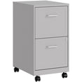 thumbnail image 1 of Scranton & Co 18" 2-Drawer Smart Metal Mobile Vertical Filing Cabinet in Silver, 1 of 18