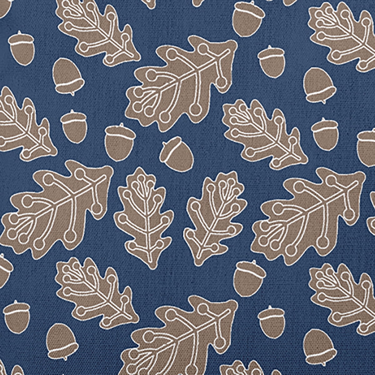 20" x 20" Simply Daisy Leaves and Acorns Polyester Accent Pillow, Navy Qty 1