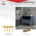thumbnail image 5 of 6 Inch / 15cm Metal Furniture Legs, Set of 4 TCHOSUZ Heavy Duty Modern Diamond Triangle Table Desk Chair Sofa Legs Couch Feet With Screws For DIY Cabinet Cupboard TV Bench Stand 4 Pieces Gold, 5 of 6