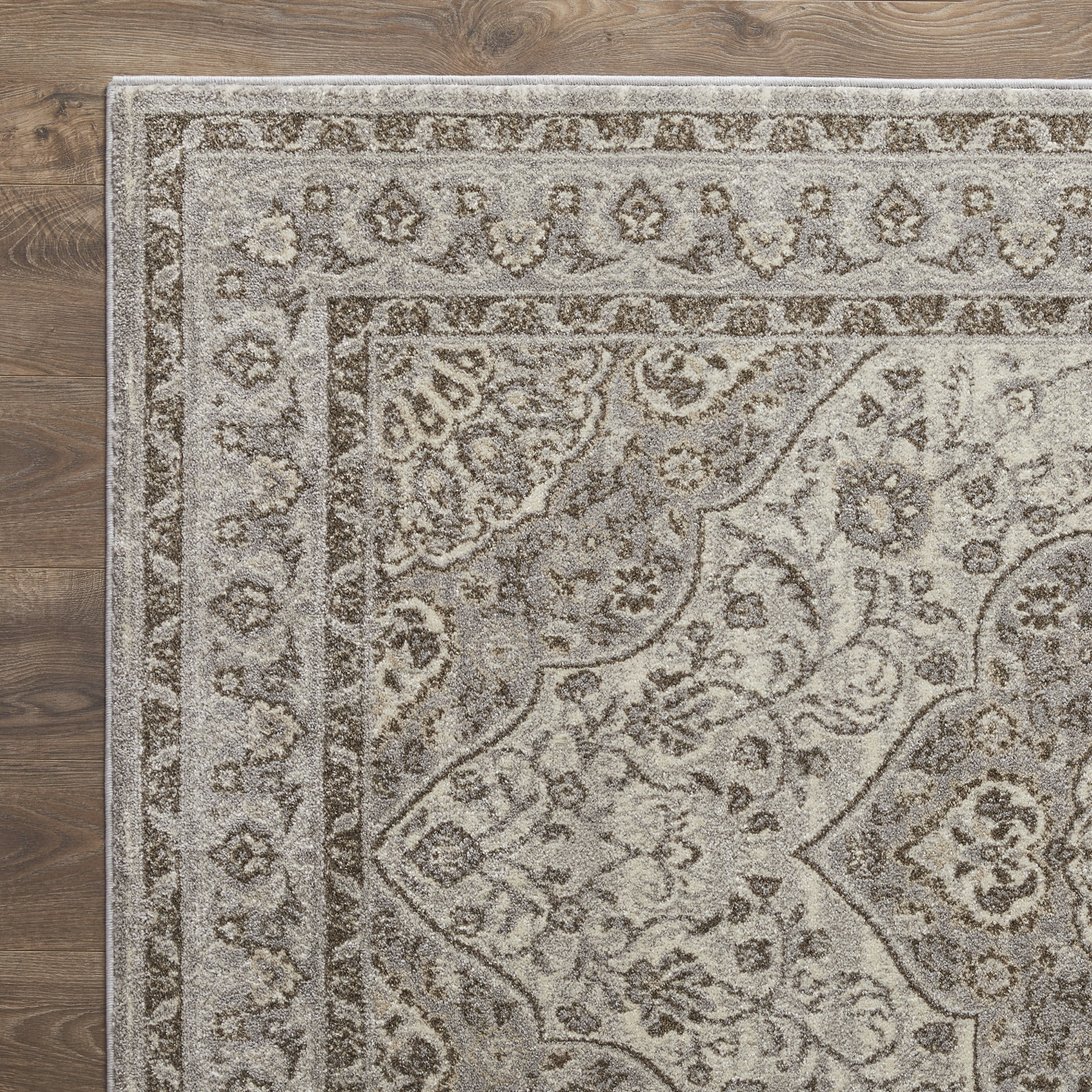 Loomaknoti Malanie Crewford 5' x 7' Gray Oriental Indoor Area Rug