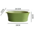 thumbnail image 5 of Colador de drenaje de doble capa desmontable de mayor capacidad, juego de colador de plástico para cocina, verde, grande, 5 of 5