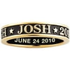 Personalized 18kt Gold-Plated Raised-Letter Enameled Class Ring
