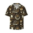 thumbnail image 2 of Lsque coffee shop house print Men's Cuban Collar Short Sleeve Shirt Summer Beachwear Casual Button Down Fashionable Vacation Leisure Shirt-XX-Large, 2 of 7