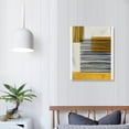 thumbnail image 4 of Awypu Boho Beige Minimalist Wall Art Decor Prints Boho Yellow Pictures Yellow And Grey Abstract Canvas Wall Art Modern Artwork Boho Line Poster Minimalist Boho Painting Line Canvas Art, 4 of 5