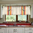 thumbnail image 3 of Yayeee Kitchen Curtains Tier Set of 2 Light Filtering 57"x36" Over Sink Window Panels, Colorful Plane, 3 of 7