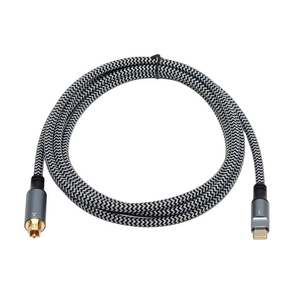 CY Type-C to SPDIF Toslink Optical Audio Cable Opt Male USB-C to Digital Optical Fiber Optic Sound Interface Male Adapter Wire for Desktop Laptop