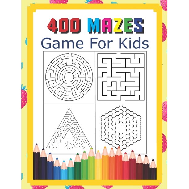 mazes for kids 400 mazes game for kids a maze activity book great for developing problem solving skills ages 6 to 8 1st grade 2nd grade learning activities paperback walmart com
