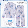 thumbnail image 1 of Pijamas de dibujos animados para niños y niñas, ropa de dormir Kawaii de manga larga, con diseño de Cinnamoroll Kuromi, 2023, 1 of 4