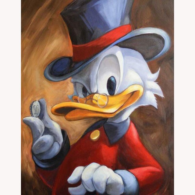 Mickey Mouse and Donald Canvas Painting Disney Mickey Anime Posters and Prints Wall Art Picture for Living Room Home Decoration70x100cm No Frame Gao Jinjia LED