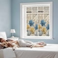 thumbnail image 3 of Blue Yellow Tulips Window Privacy Film, Retro Farmhouse Flower Barn Doors Wooden Static Cling UV Sun Blocking Heat Control Window Tint Day and Night, Non-Adhesive One Way Privacy Cover 19.6''x39.3'', 3 of 7