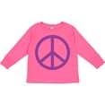 thumbnail image 3 of Inktastic Purple Peace Sign Boys or Girls Long Sleeve Toddler T-Shirt, 3 of 5