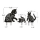 thumbnail image 2 of Estacas de metal decorativas para jardín, estatuas de jardín con silueta de gato negro para patio, césped al aire libre, decoración de jardín, juego de 3, 2 of 5