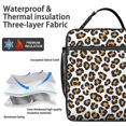 thumbnail image 2 of Brown and White Leopard Print Insulated Lunch Bag for Men Women,Waterproof Lunch Box for Work,Picnic or Travel,Thermal Insulation,10.63x9.06x3.54 Inches, 2 of 5