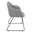 thumbnail image 2 of Set of 2 Light Gray Seat with Black Metal Stand Dining Chair 30.25", 2 of 4
