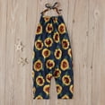 thumbnail image 5 of Odeerbi Toddler Cute Floral One Piece Romper Kids Boys Girls Summer 2025 Fashion Flower Print Lacing Jumpsuit Navy, 5 of 9