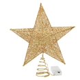 thumbnail image 2 of Árbol Top Top Decorativo Romántico Treetop Star Topper Lights para Party 25cm Champagne gold +Árbol Top Top Decorativo Romántico Treetop Star Topper Li Fernando estrella de la copa del árbol, 2 of 8