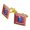 Gold, variant on It Ain't Easy Being Wheezy Asthma Inhaler Funny Humor Square Cufflink Set - Silver or Gold