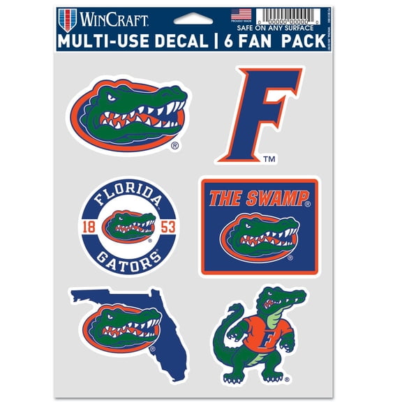 NCAA Florida Gators Prime 5" x 7.75" Six Fan Decal
