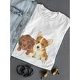 thumbnail image 3 of Corgi & Dachshung Puppies T-Shirt Women -Image by Shutterstock, Female Small, 3 of 4