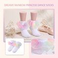thumbnail image 5 of Big Ruffle Socks Double Lace Turn Cuff Girls Lace Princess Dance Socks with Ruffle Trim Breathable Cotton Frilly Cute Bobby Dress Sock for Kids, 5 of 5