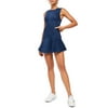 FREE PEOPLE Womens Navy Sleeveless Jewel Neck Short Fit + Flare Dress Size: 8