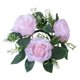 thumbnail image 1 of Guirnaldas de velas de rosas artificiales Portavelas de pilar de corona pequeña 23 cm Guirnaldas de flores decorativas Guirnalda de flores para puerta , Rosado, 1 of 7