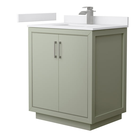 Wyndham Collection Wcf1111-30S-Vca-Mxx Icon 30" Free Standing Single Basin Vanity Set -