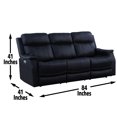 thumbnail image 5 of Power Headrest & Footrest Function / Dark Blue Fabric Sofa for Home Relaxation, 5 of 5
